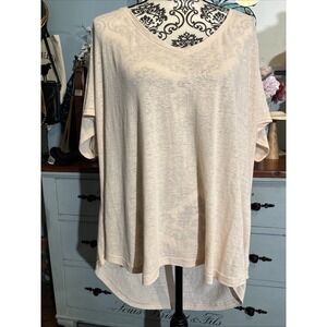 The Limited Linen Blend Tunic With Slight Sparkle. Sz 3X